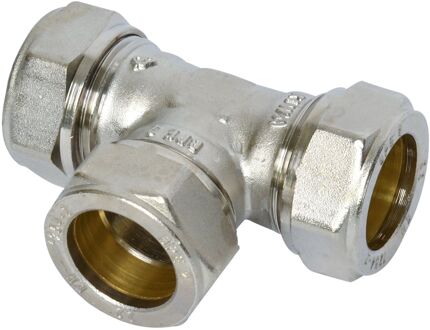 Sanivesk Knel T-stuk Chroom 22x22x22mm