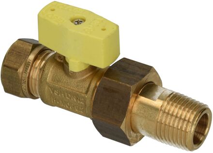 Sanivesk Kogelkraan Gas Knel 1/2"m X 15mm Vlinder