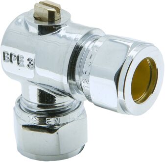 Sanivesk Kogelkraan Haaks Mini Met Schroef Bediening Chroom 12x12mm Knel