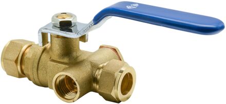 Sanivesk Kogelstopkraan Messing Met Aftap 12x12mm Knel