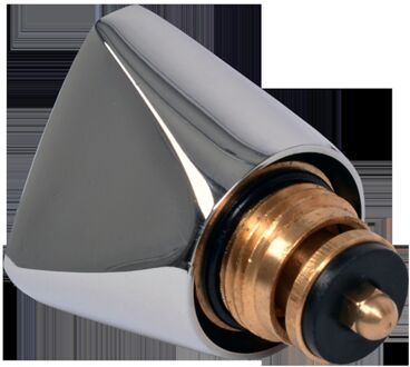 Sanivesk Kraanbovendeel Stergreep Set Koud+warm Wat.1/2m Chroom Rood+blauw 4pp