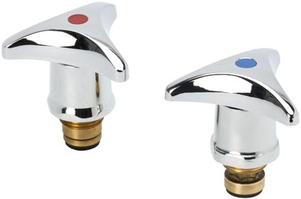 Sanivesk Kraanbovendeel Stergreep Set Koud + Warm Water 3/8"m