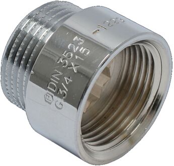 Sanivesk Kraanverlengstuk 3/4"fx3/4"m L15mm Chroom