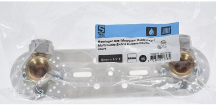 Sanivesk Meerlagen Muurplaat Dubbel 16mmx1/2"f Kort