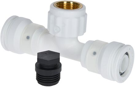 Sanivesk Meerlagen Push T-stuk 20mmx1/2"fx20mm