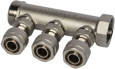 Sanivesk Meerlagen Sanitair-verdeler 3-groeps 1"fx20mm