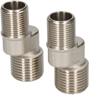 Sanivesk S-koppeling Set 1/2"mx3/8"m Chroom