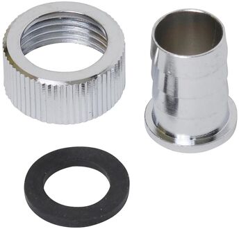 Sanivesk Slangkoppeling + Wartelmoer 1/2"fx1/2"m Chroom 4pp