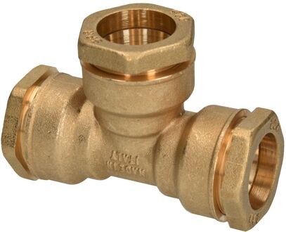 Sanivesk Tyleen T-stuk Messing 32x32x32mm