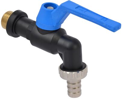 Sanivesk Vorstbestendige Buitenkogelkraan Met Hendelbediening + Slangwartel Zwart ( Buitendraad X Buitendraad ) 1/2" X 3/4"