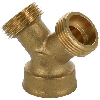 Sanivesk Y-stuk 3/4"mx3/4"fx3/4"m Messing