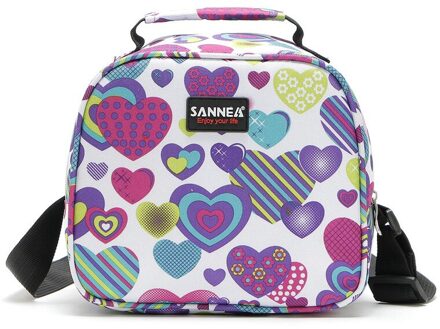 SANNE 6L kinderen cartoon isolatie draagbare picknick lunch tas thermische isolatie levering pakket geïsoleerde lunch tas paars