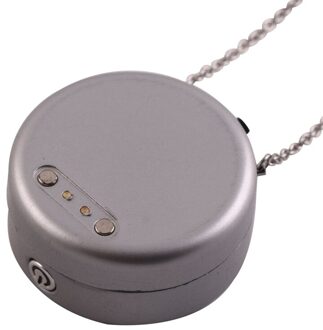 Sanq Luchtverfrisser Ketting Negatieve Ionen Usb Opknoping Hals Home Auto 5V 25Db grijs