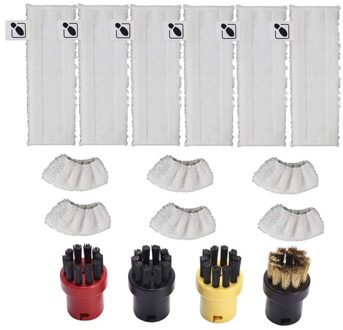 Sanq Microvezel Floor Doek Set Microvezel Cover Set Colour Ronde Borstels Voor Karcher Easyfix SC2 Sc 3 SC4 SC5 Stoom cleaner