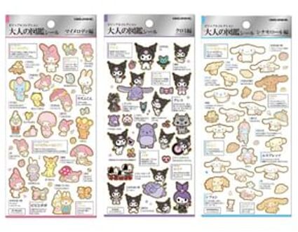 Sanrio Character Guide Stickers My Melody - Approx. 175×90×1mm