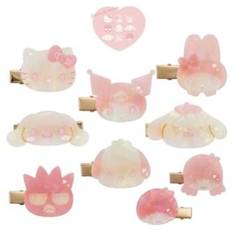 Sanrio Characters Bangs Hair Clips (Set of 2) (Baby Pink Series) Kuromi
