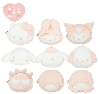 Sanrio Characters Die Cut Makeup Pouch (Baby Pink Series) BAD BADTZ-MARU (Approx. W170×H130×D60mm)