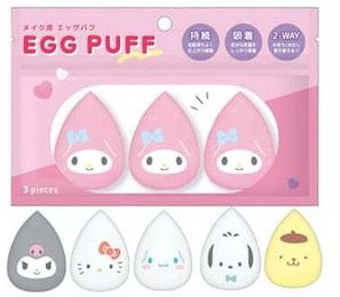 Sanrio Characters Die Cut Series Makeup Finger Powder Puff Hello Kitty