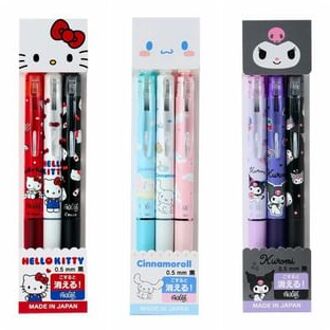 Sanrio Characters FriXion Ball Knock Erasable Gel Pen Set (Set of 3) Kuromi