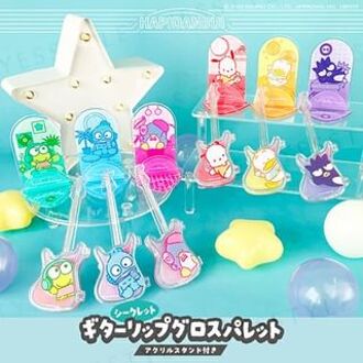 Sanrio Characters Happy Danby Secret Guitar Lip Gloss Palette & Acrylic Stand 1 pc - Random Style