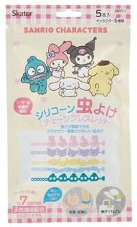 Sanrio Characters Insect Repellent Silicone Chain Bracelet 5 pcs