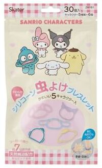 Sanrio Characters Insect Repellent Silicone Ring Bracelet 30 pcs