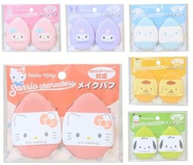 Sanrio Characters Makeup Sponge (Set of 2) Kuromi (50 x 65mm)