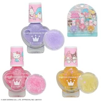 Sanrio Characters Peel-off Nail Polish Set 3 pcs