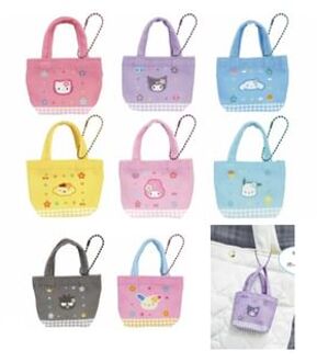 Sanrio Characters Secret Mini Tote Bag Keyring (Blind Box)(8 Types) 1 pc - Random Style (100 x 50 x 30mm)
