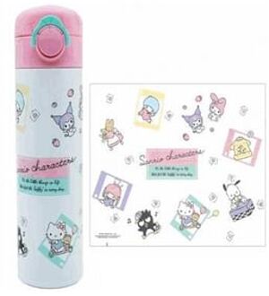 Sanrio Characters Stainless Steel Bottle 350ml 350ml WHITE