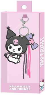 Sanrio Charm Keyring Kuromi Face