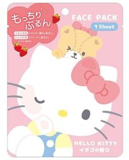 Sanrio Face Pack Hello Kitty - Strawberry - 1 pc
