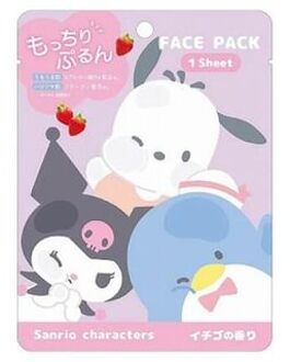 Sanrio Face Pack Sanrio Characters - Strawberry - 1 pc