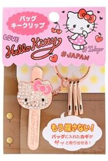 Sanrio Hello Kitty Bag Key-Clip SV Ribbon Pink 1 pc