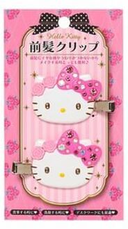 Sanrio Hello Kitty Bangs Hair Clip Deluxe - Pink (Set of 2) 5.3 x 4cm