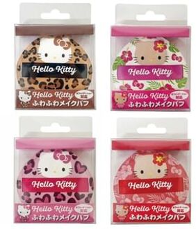 Sanrio Hello Kitty Foundation Puff Pink Leopard (W70×H75mm)