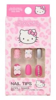 Sanrio Hello Kitty Leopard Print Nail Tips 1 set