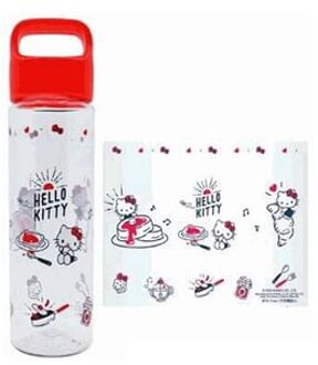 Sanrio Hello Kitty Slim Water Bottle 350ml 350ml RED