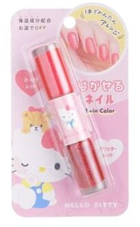 Sanrio Hello Kitty Twin Color Peel Off Nail Polish Red