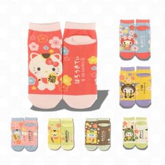 Sanrio Lucky Cat Costume Character Socks Hangyodon (Length: 22-24cm)