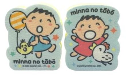 Sanrio Minna No Tabo Sponge 2 pcs BLUE