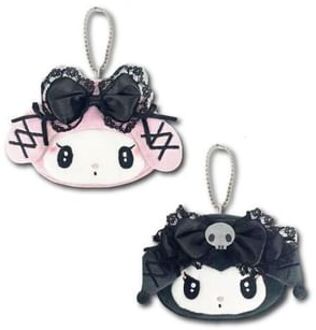Sanrio My Melody / Kuromi Mini Face Pouch (Merokuro Series) Kuromi (18 x 11 x 3cm)
