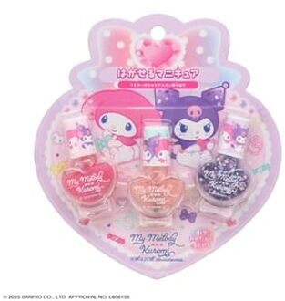 Sanrio My Melody & Kuromi Peel Off Nail Polish Set 3 pcs 3 pcs