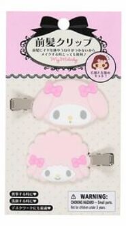 Sanrio My Melody & My Sweet Piano Flocky Hair Clip (Set of 2) My Melody: 6.7 x 1.1 x 3.4cm / My Sweet Piano: 6 x 1.1 x 3.4cm