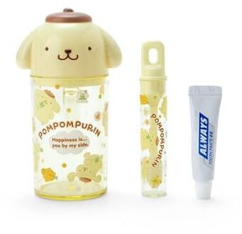 Sanrio Pompompurin Toothbrush & Cup Set 3 pcs