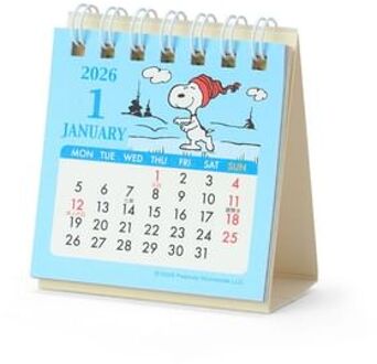 Sanrio SNOOPY Mini Desktop Calendar 2026 6.5×3.5×7.1cm