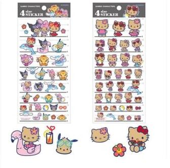 Sanrio Sunburn Night Party Series 4 Size Sticker NIGHT PARTY - 180×90×1mm