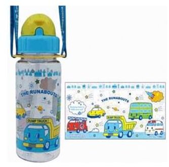 Sanrio The Runabouts Straw & Strap Water Bottle 350ml 350ml BLUE
