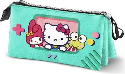 Sanrio Triple Pencil Case Hello Kitty Videogame