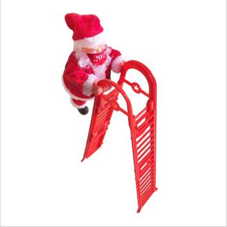 Santa Dragen Gezichtsmasker Klimmen Ladder Elektrische Kerstman Klimtouw Ladder Decoratie Kerst Super Klimmen Ladder rood-dubbele ladder